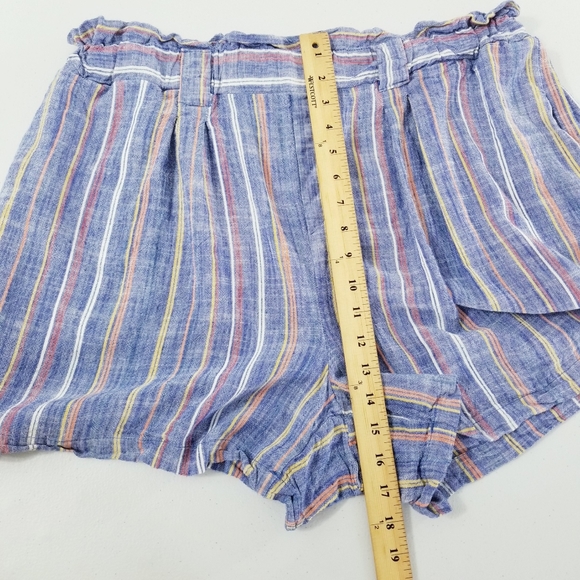 Lili Sport Striped Linen Blend Shorts Pants Plus Size 3X - Picture 8 of 14